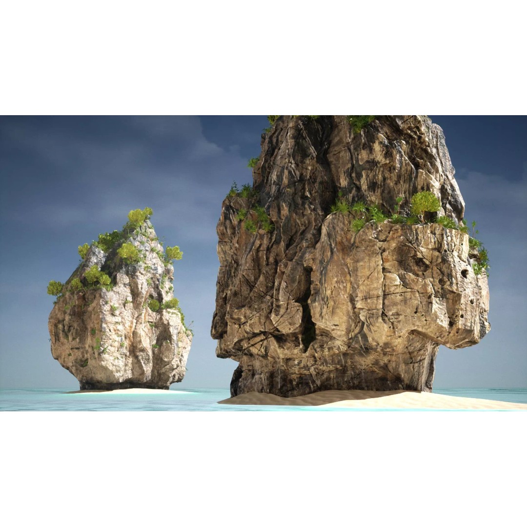 Asian Rocks 3D Model – Low Poly Nature Asset with PBR Textures - View 14