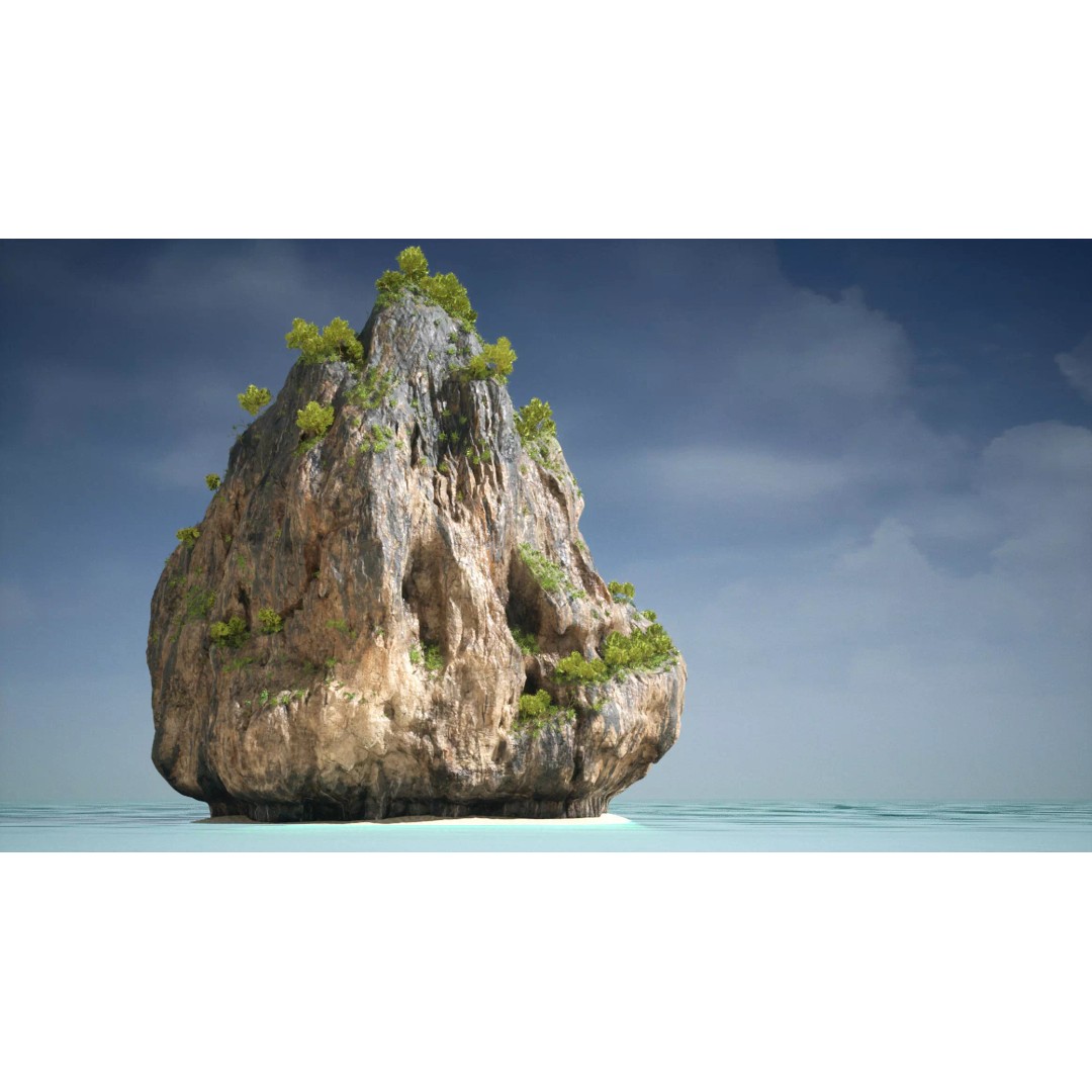 Asian Rocks 3D Model – Low Poly Nature Asset with PBR Textures - View 15