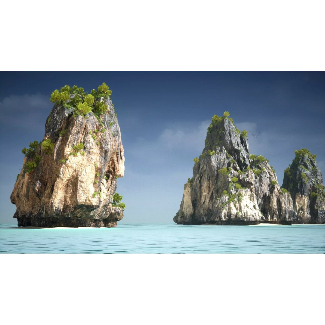 Asian Rocks 3D Model – Low Poly Nature Asset with PBR Textures - View 5