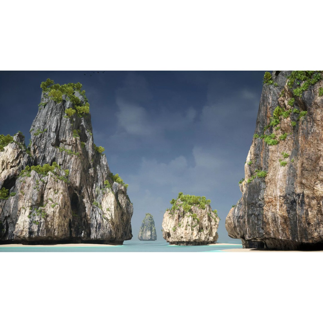 Asian Rocks 3D Model – Low Poly Nature Asset with PBR Textures - View 7