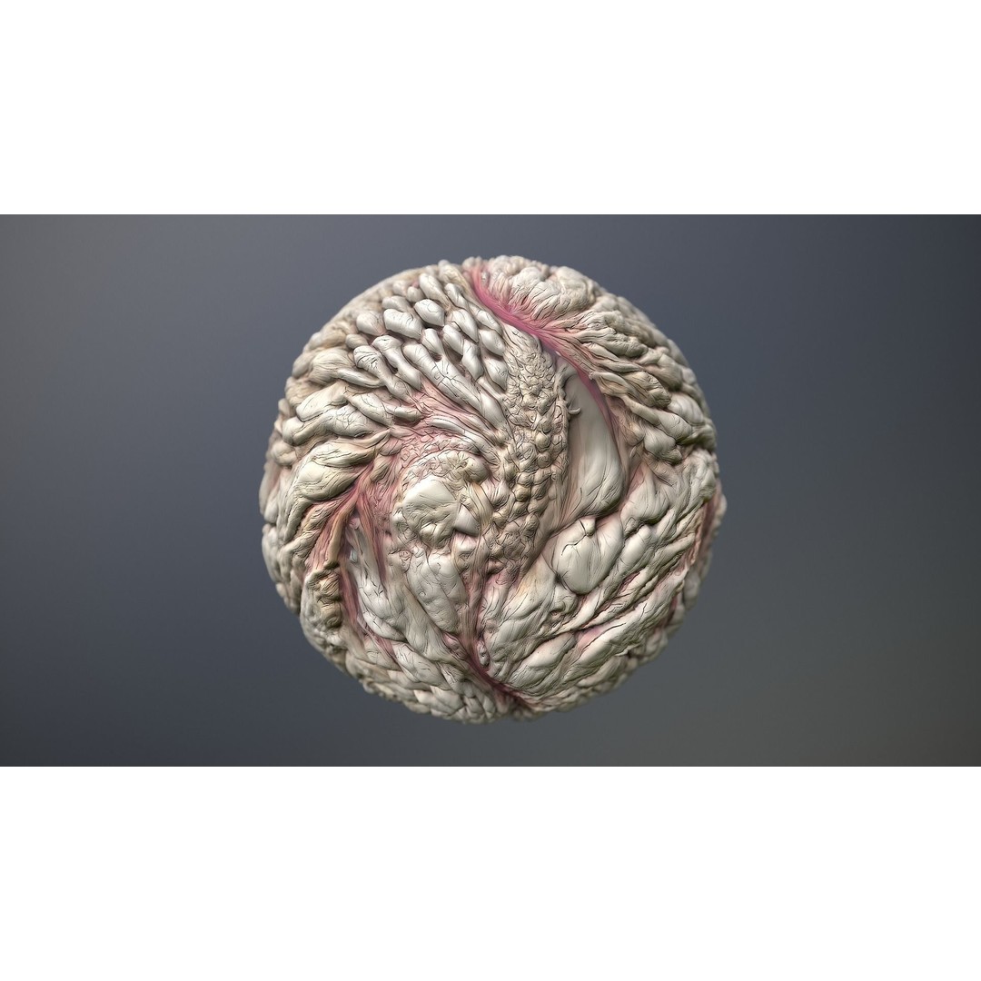 Monster Skin 3D Model – Seamless PBR Texture Pack for Games - View 10