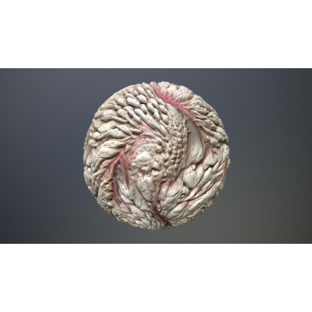 Monster Skin 3D Model – Seamless PBR Texture Pack for Games - View 11