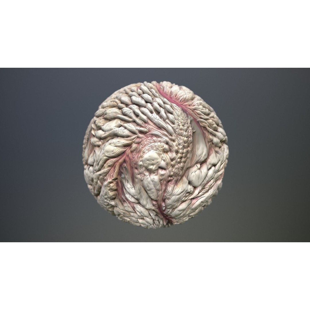 Monster Skin 3D Model – Seamless PBR Texture Pack for Games - View 12