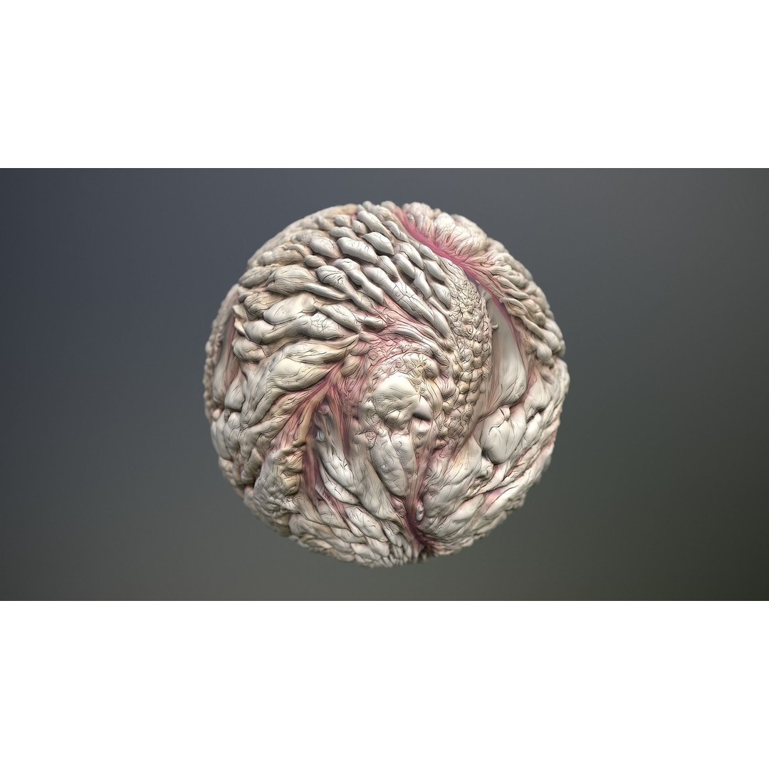 Monster Skin 3D Model – Seamless PBR Texture Pack for Games - View 14