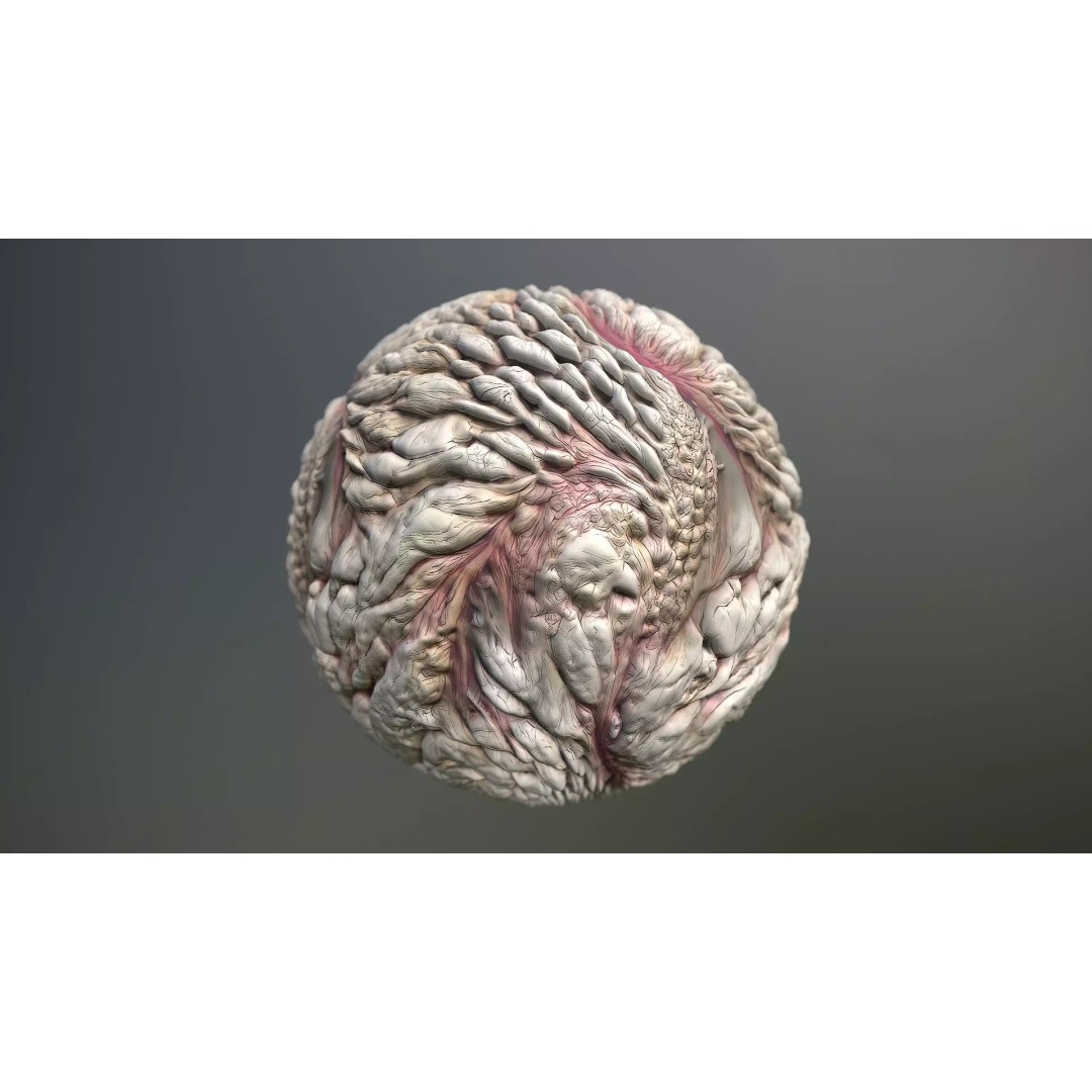 Monster Skin 3D Model – Seamless PBR Texture Pack for Games - View 2