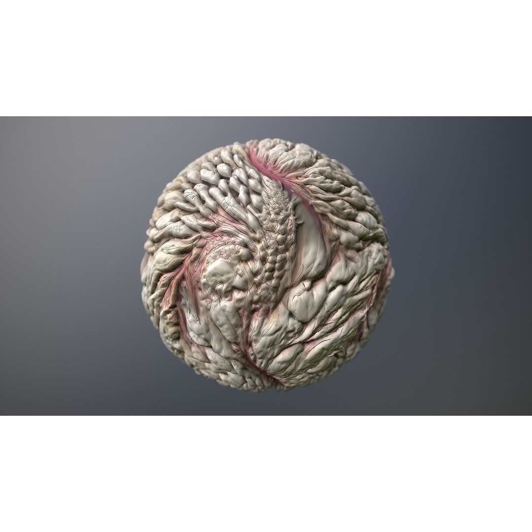 Monster Skin 3D Model – Seamless PBR Texture Pack for Games - View 9