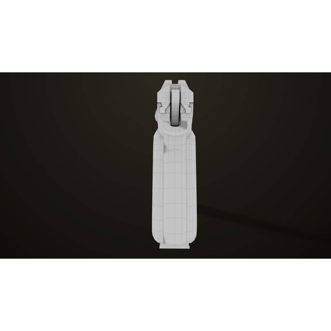 Pistol 09 Gold 3D Model – Low Poly Game Ready Gun with PBR Textures - View 49