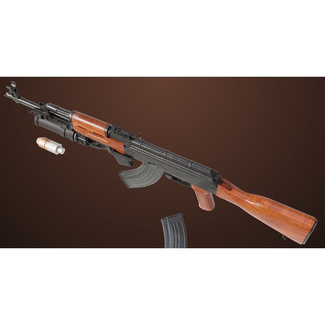 Light Machine Gun 3D Model – Low Poly PBR Game Asset, FBX/Blender - View 13