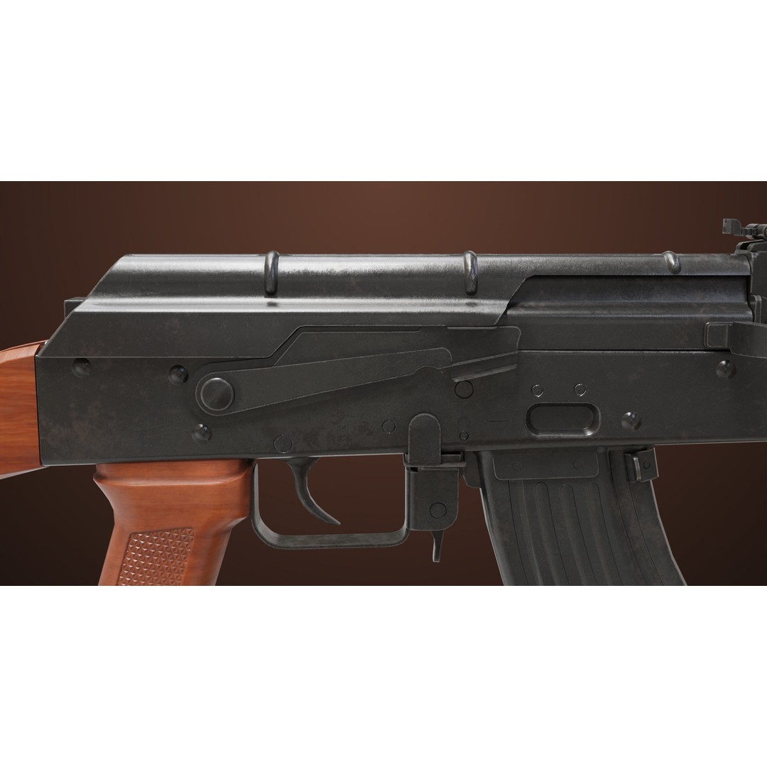 Light Machine Gun 3D Model – Low Poly PBR Game Asset, FBX/Blender - View 17