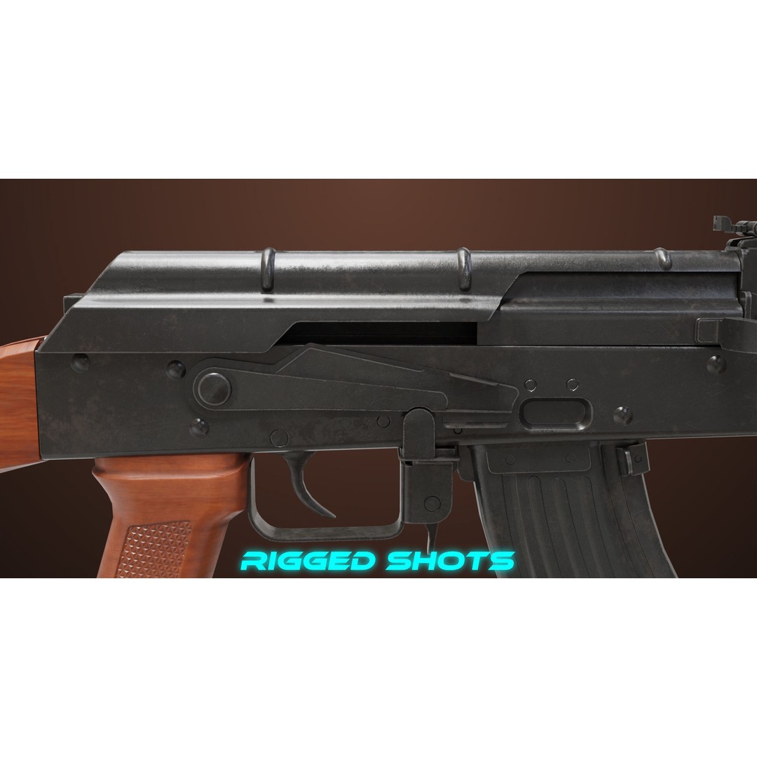 Light Machine Gun 3D Model – Low Poly PBR Game Asset, FBX/Blender - View 18
