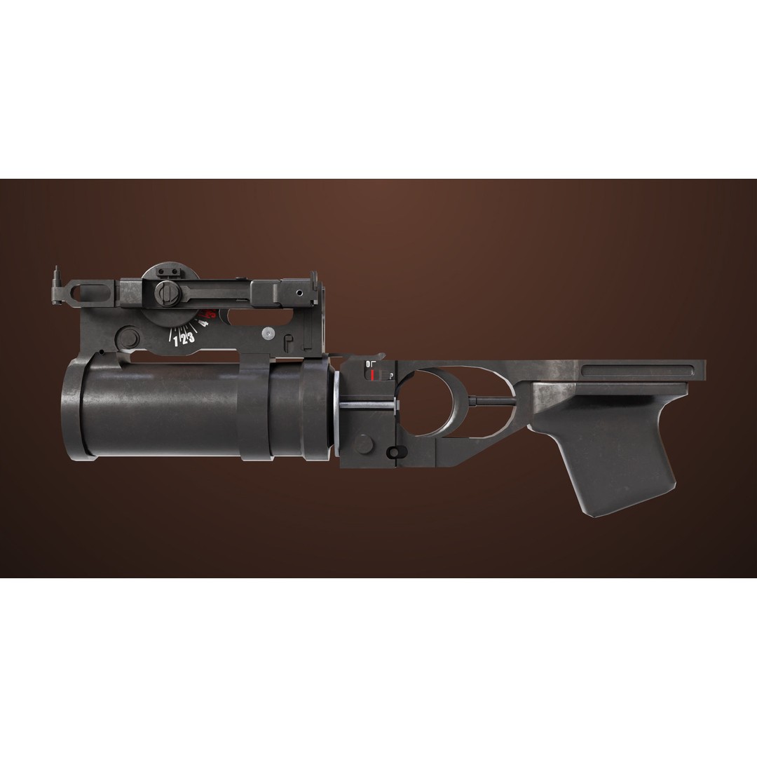 Light Machine Gun 3D Model – Low Poly PBR Game Asset, FBX/Blender - View 24