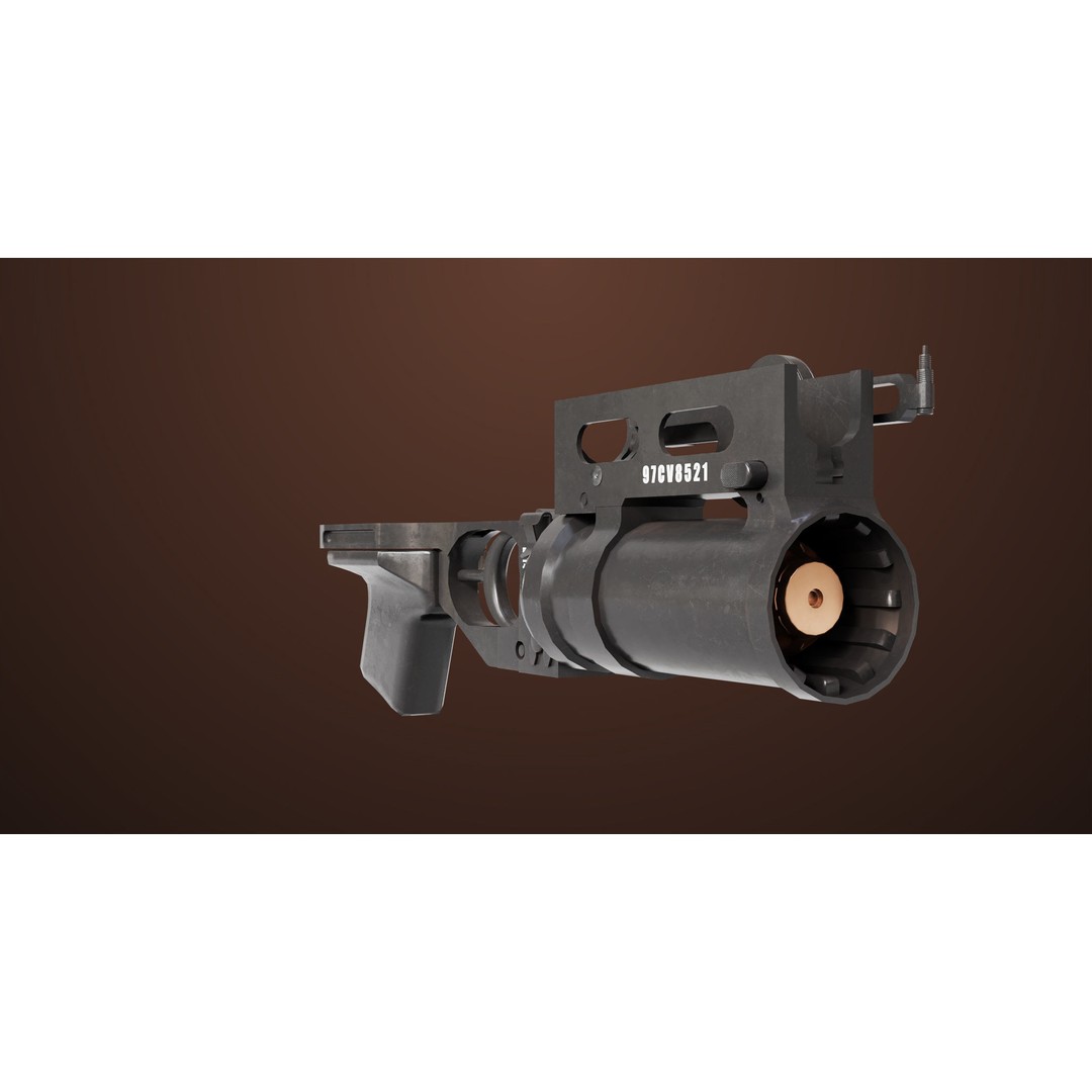 Light Machine Gun 3D Model – Low Poly PBR Game Asset, FBX/Blender - View 26