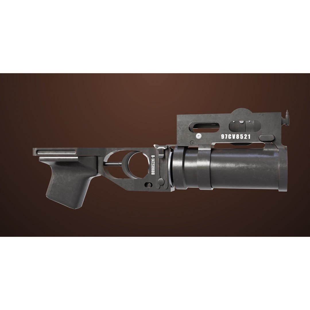 Light Machine Gun 3D Model – Low Poly PBR Game Asset, FBX/Blender - View 27