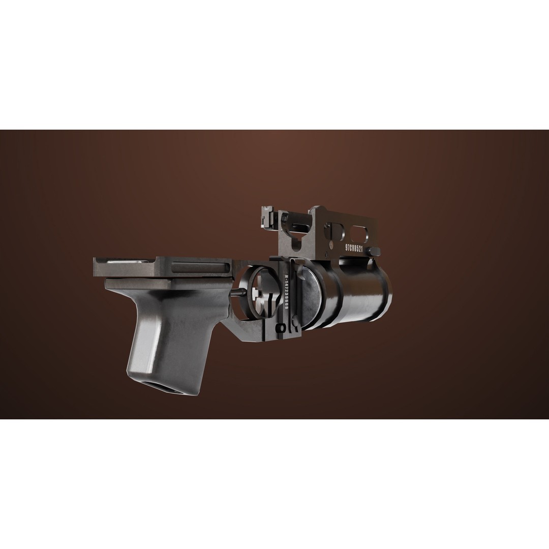 Light Machine Gun 3D Model – Low Poly PBR Game Asset, FBX/Blender - View 28