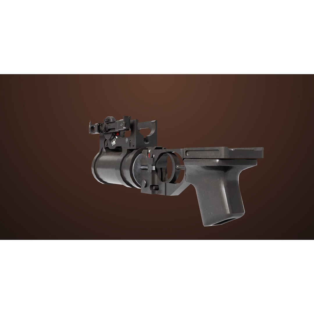 Light Machine Gun 3D Model – Low Poly PBR Game Asset, FBX/Blender - View 29