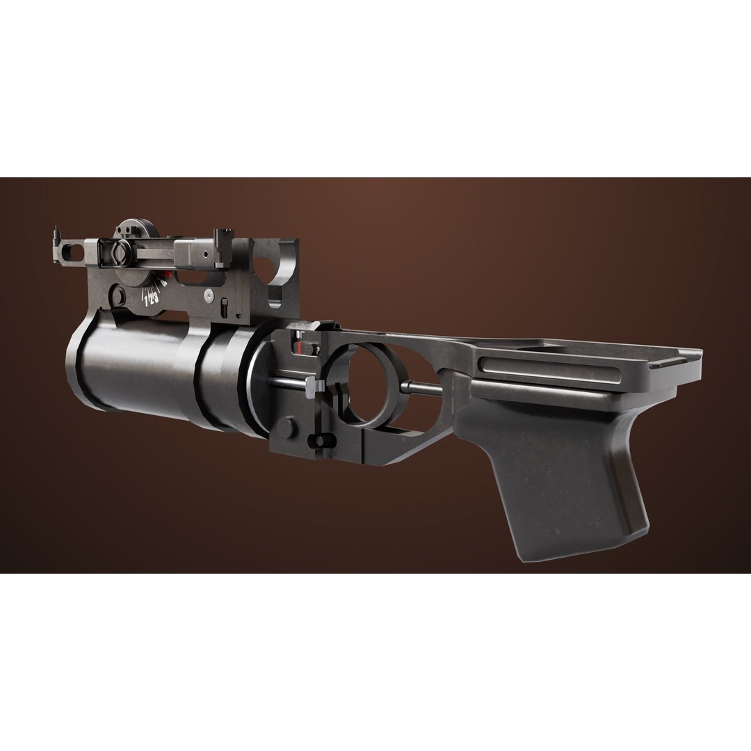 Light Machine Gun 3D Model – Low Poly PBR Game Asset, FBX/Blender - View 31