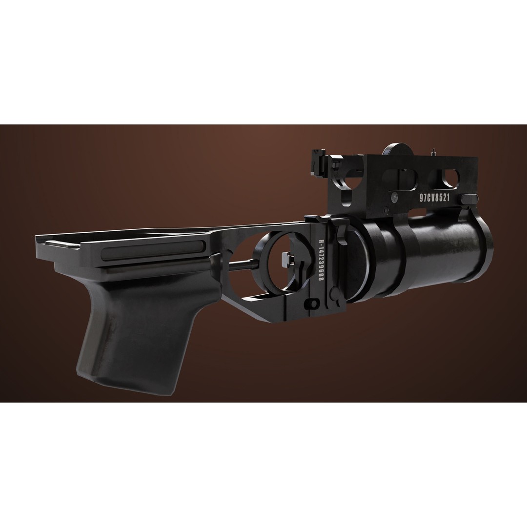 Light Machine Gun 3D Model – Low Poly PBR Game Asset, FBX/Blender - View 32