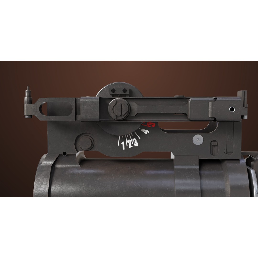 Light Machine Gun 3D Model – Low Poly PBR Game Asset, FBX/Blender - View 34