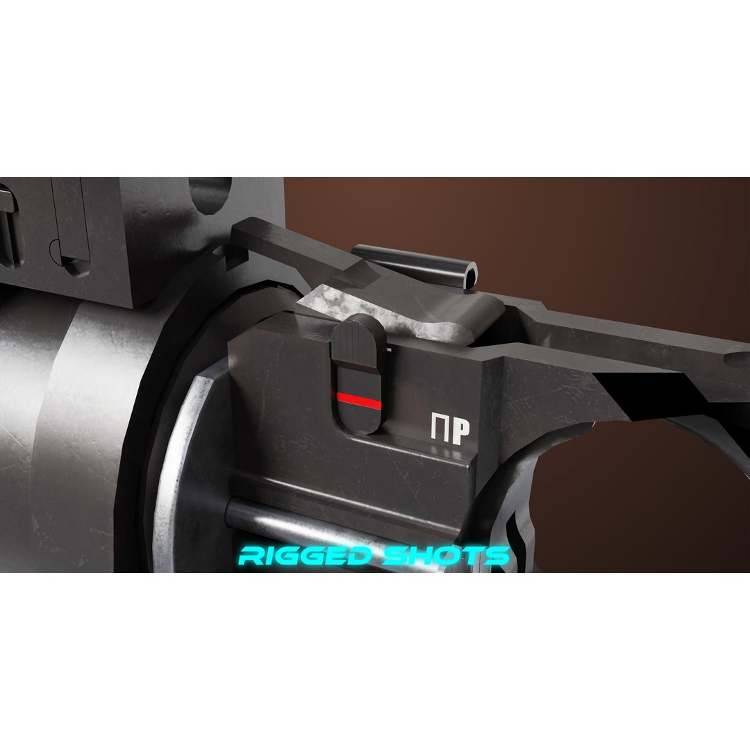 Light Machine Gun 3D Model – Low Poly PBR Game Asset, FBX/Blender - View 36