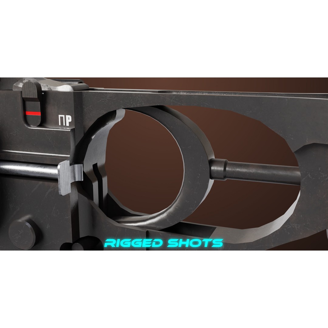 Light Machine Gun 3D Model – Low Poly PBR Game Asset, FBX/Blender - View 37