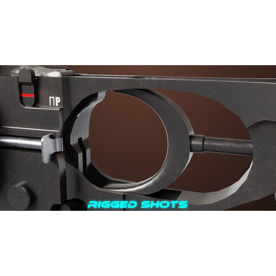 Light Machine Gun 3D Model – Low Poly PBR Game Asset, FBX/Blender - View 38