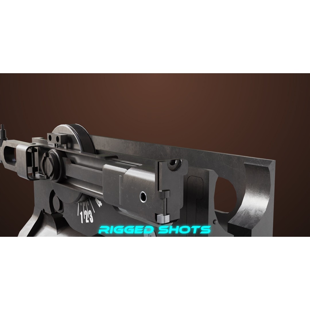 Light Machine Gun 3D Model – Low Poly PBR Game Asset, FBX/Blender - View 39