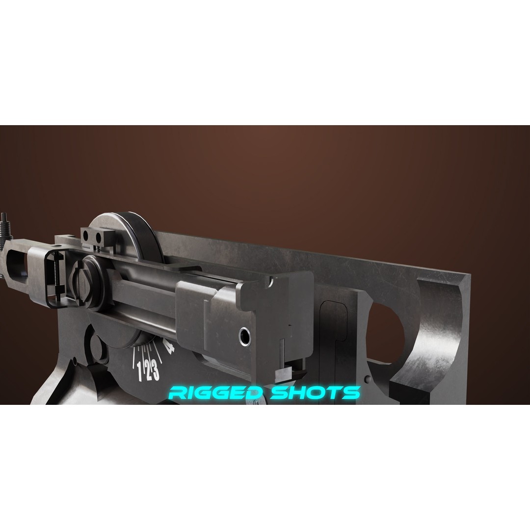 Light Machine Gun 3D Model – Low Poly PBR Game Asset, FBX/Blender - View 40