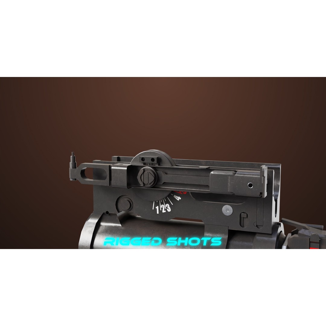 Light Machine Gun 3D Model – Low Poly PBR Game Asset, FBX/Blender - View 41