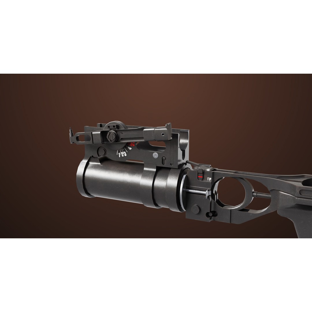 Light Machine Gun 3D Model – Low Poly PBR Game Asset, FBX/Blender - View 46