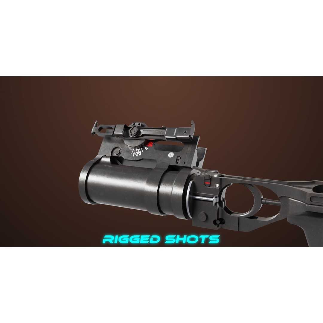 Light Machine Gun 3D Model – Low Poly PBR Game Asset, FBX/Blender - View 47