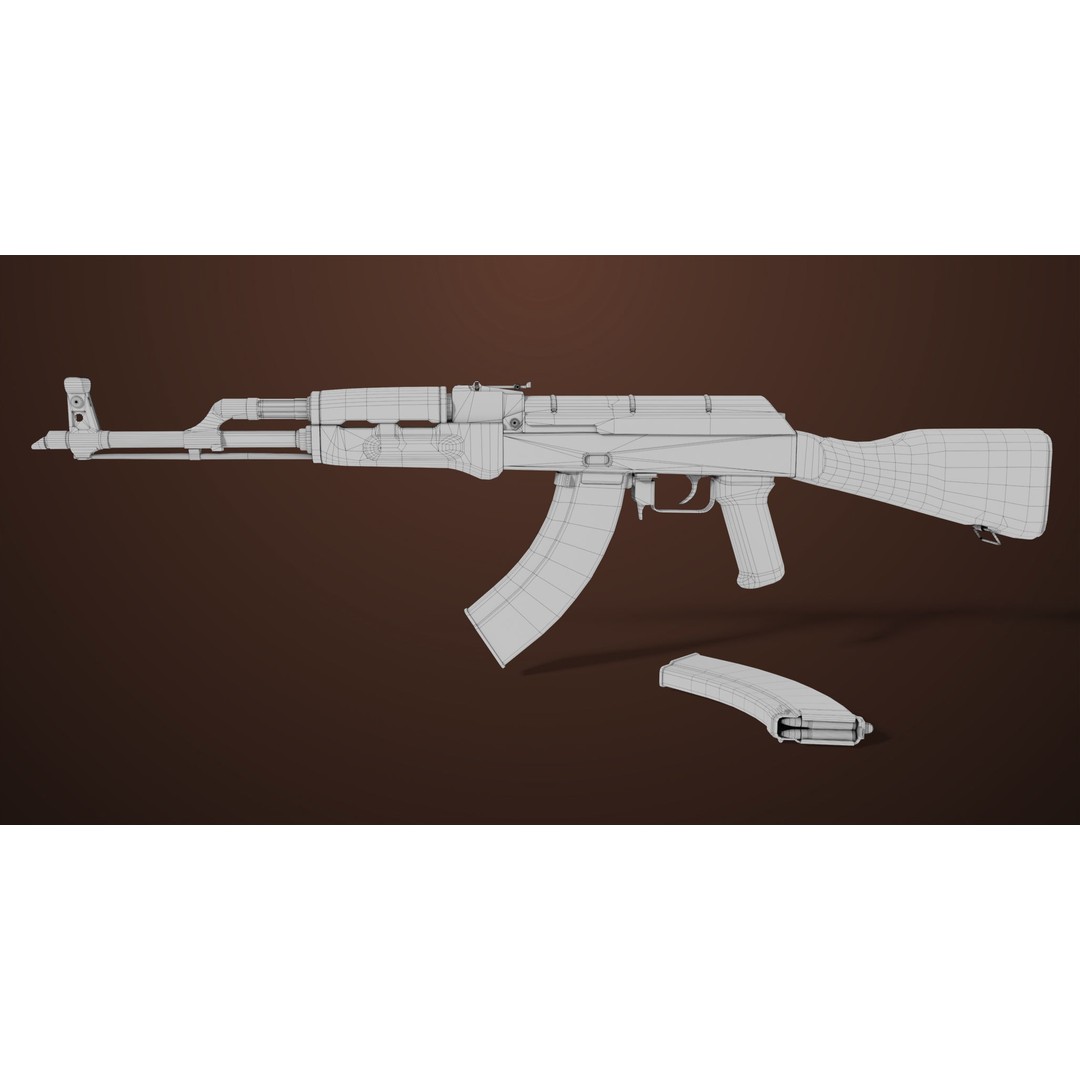 Light Machine Gun 3D Model – Low Poly PBR Game Asset, FBX/Blender - View 49