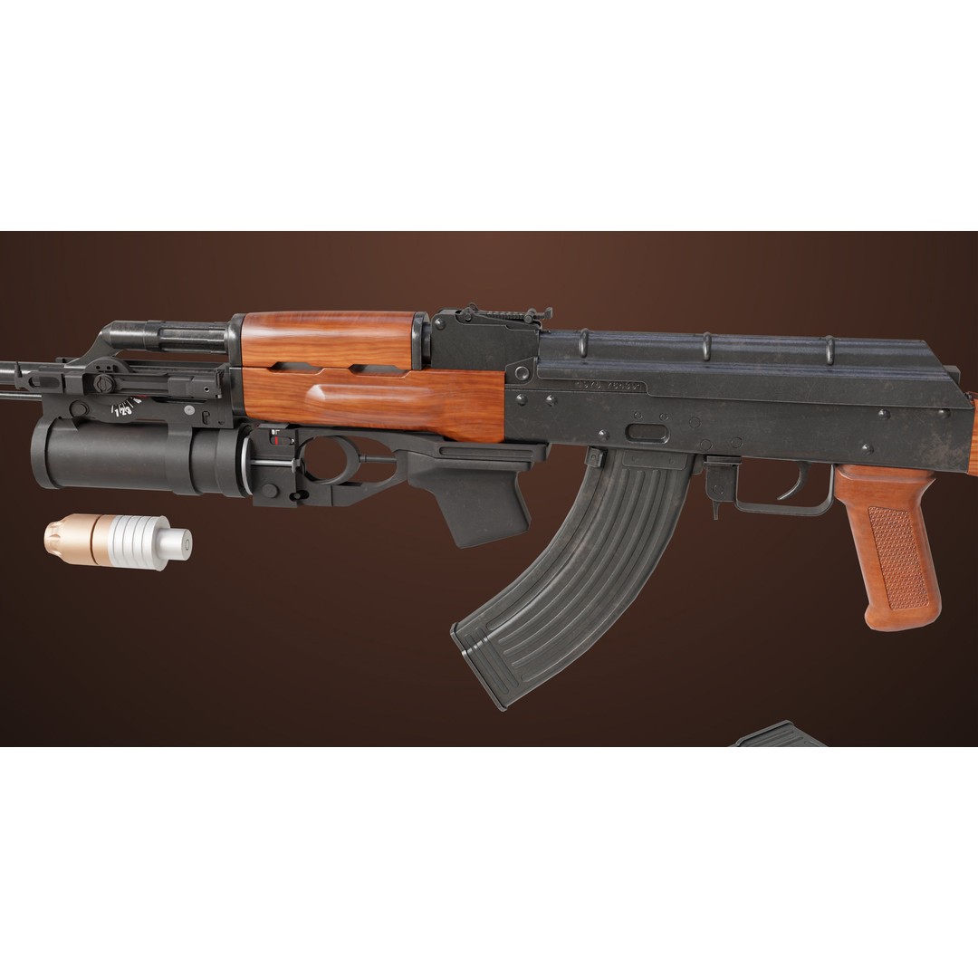 Light Machine Gun 3D Model – Low Poly PBR Game Asset, FBX/Blender - View 5