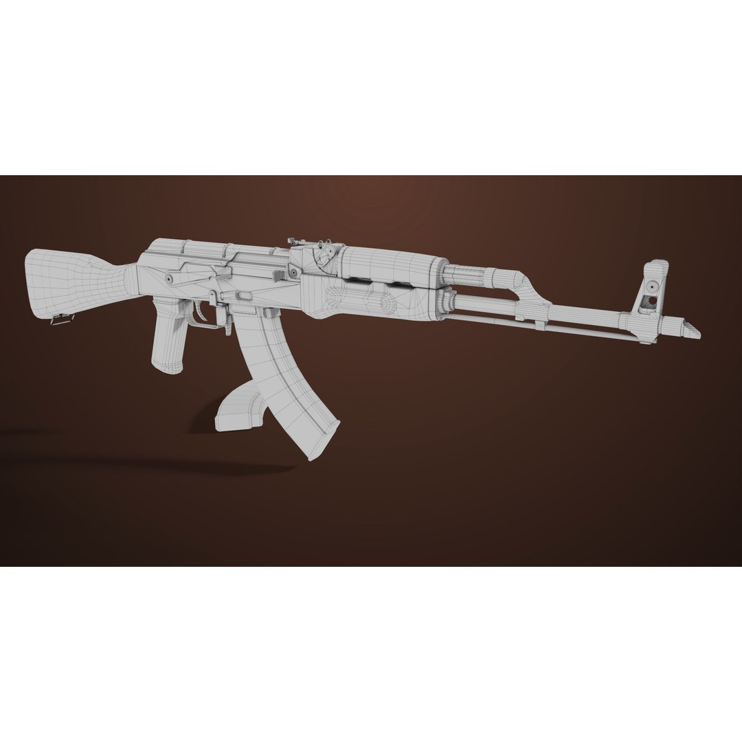 Light Machine Gun 3D Model – Low Poly PBR Game Asset, FBX/Blender - View 51