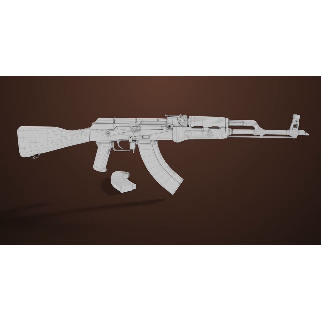 Light Machine Gun 3D Model – Low Poly PBR Game Asset, FBX/Blender - View 52