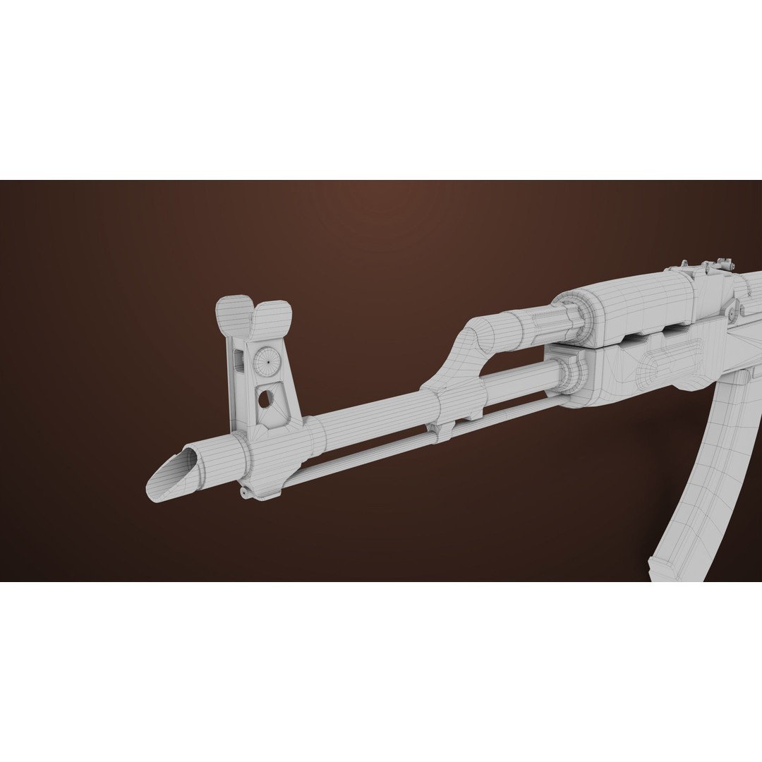 Light Machine Gun 3D Model – Low Poly PBR Game Asset, FBX/Blender - View 55