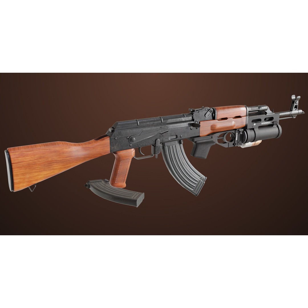 Light Machine Gun 3D Model – Low Poly PBR Game Asset, FBX/Blender - View 6