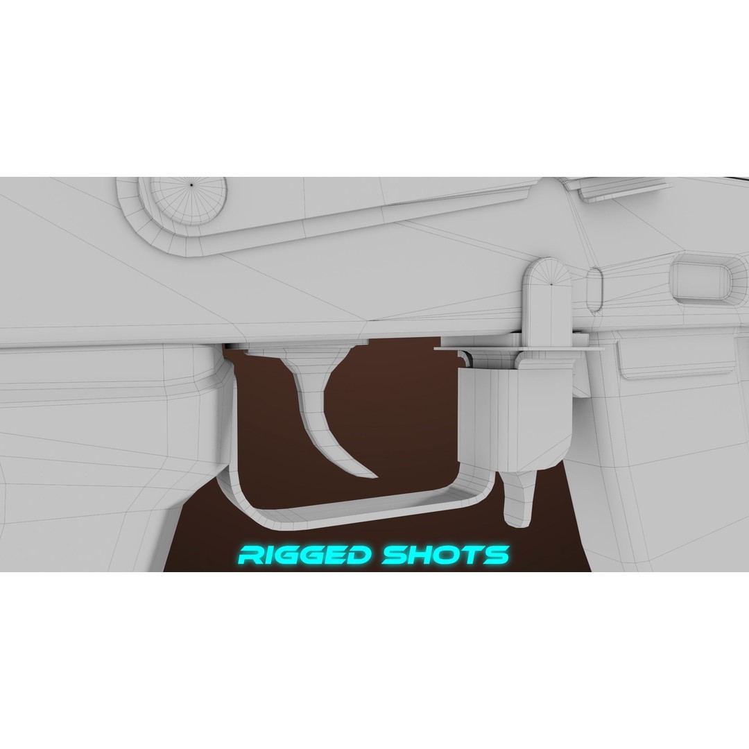 Light Machine Gun 3D Model – Low Poly PBR Game Asset, FBX/Blender - View 64