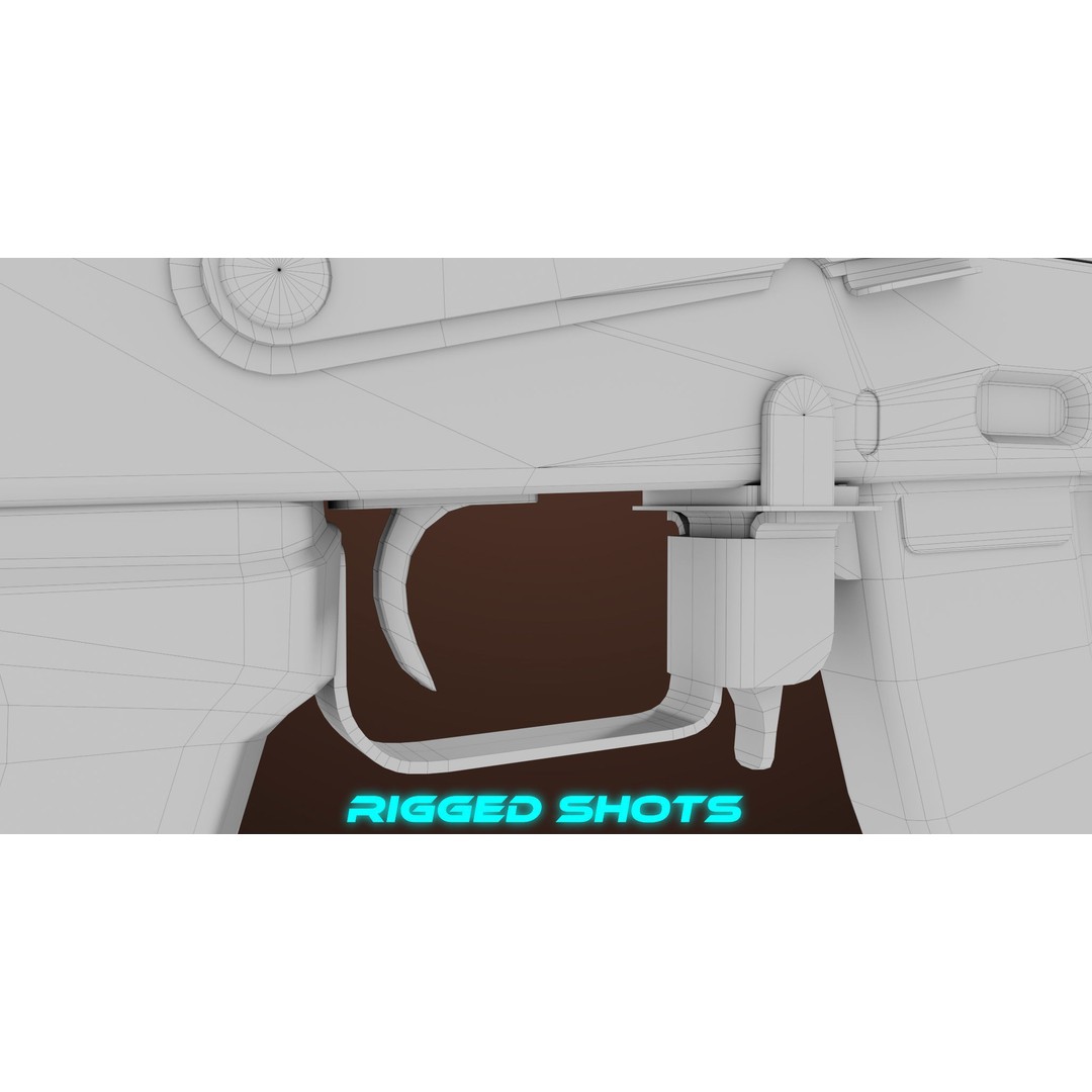 Light Machine Gun 3D Model – Low Poly PBR Game Asset, FBX/Blender - View 65