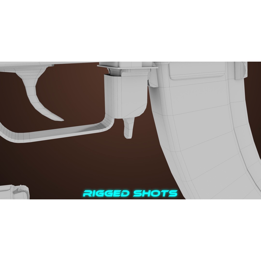 Light Machine Gun 3D Model – Low Poly PBR Game Asset, FBX/Blender - View 66