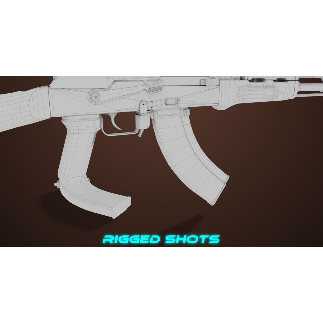 Light Machine Gun 3D Model – Low Poly PBR Game Asset, FBX/Blender - View 68