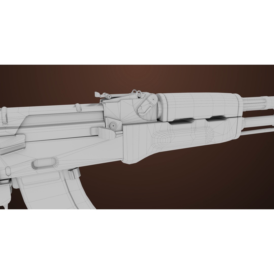 Light Machine Gun 3D Model – Low Poly PBR Game Asset, FBX/Blender - View 70