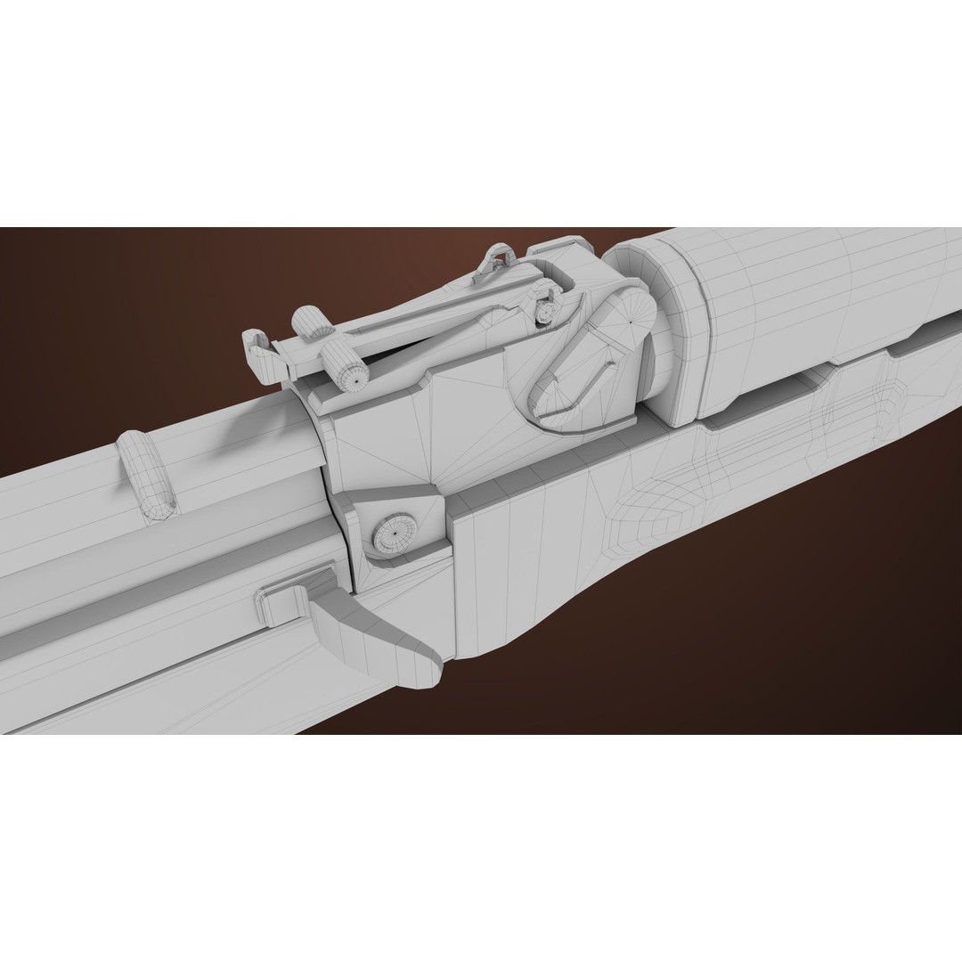 Light Machine Gun 3D Model – Low Poly PBR Game Asset, FBX/Blender - View 72