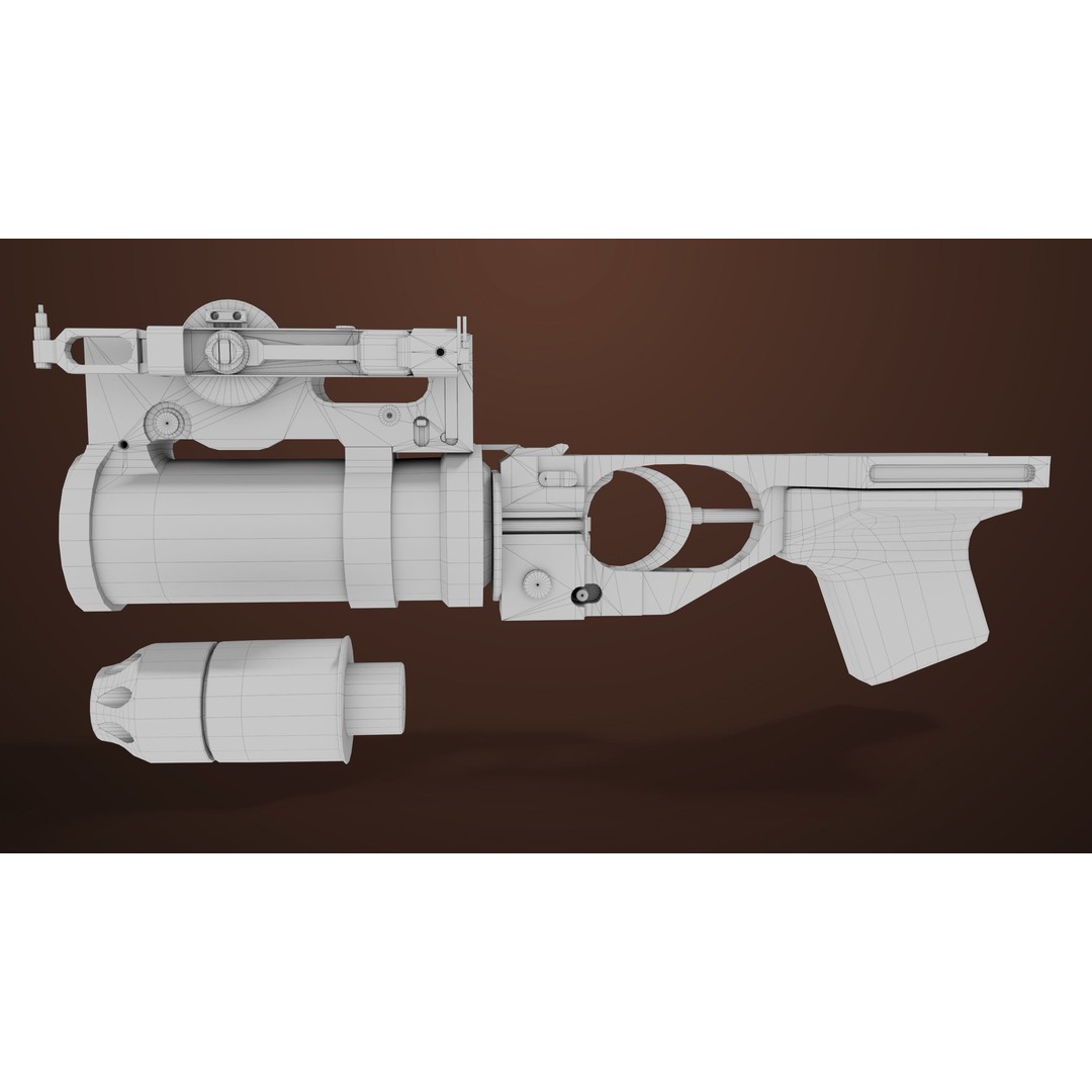 Light Machine Gun 3D Model – Low Poly PBR Game Asset, FBX/Blender - View 81
