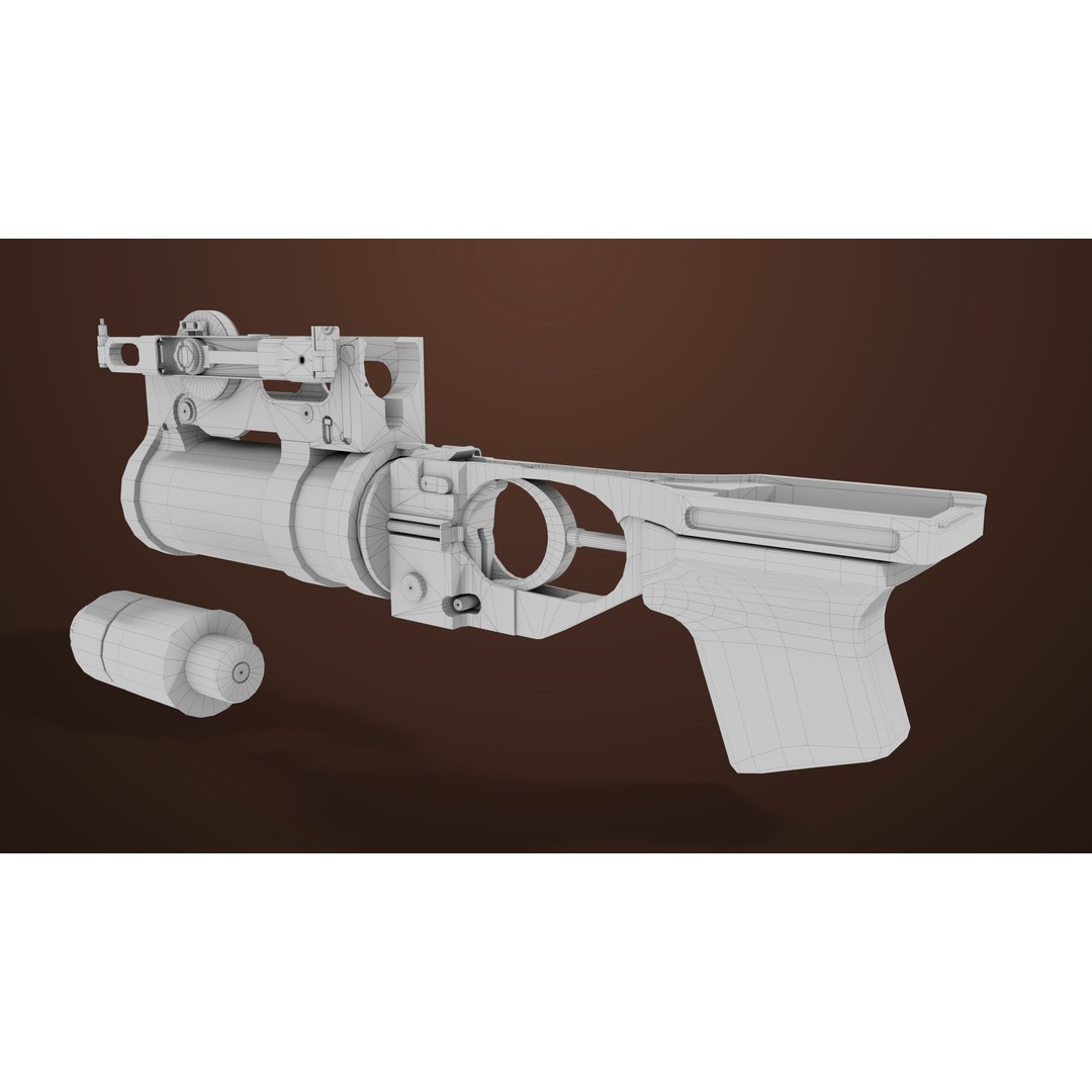 Light Machine Gun 3D Model – Low Poly PBR Game Asset, FBX/Blender - View 82