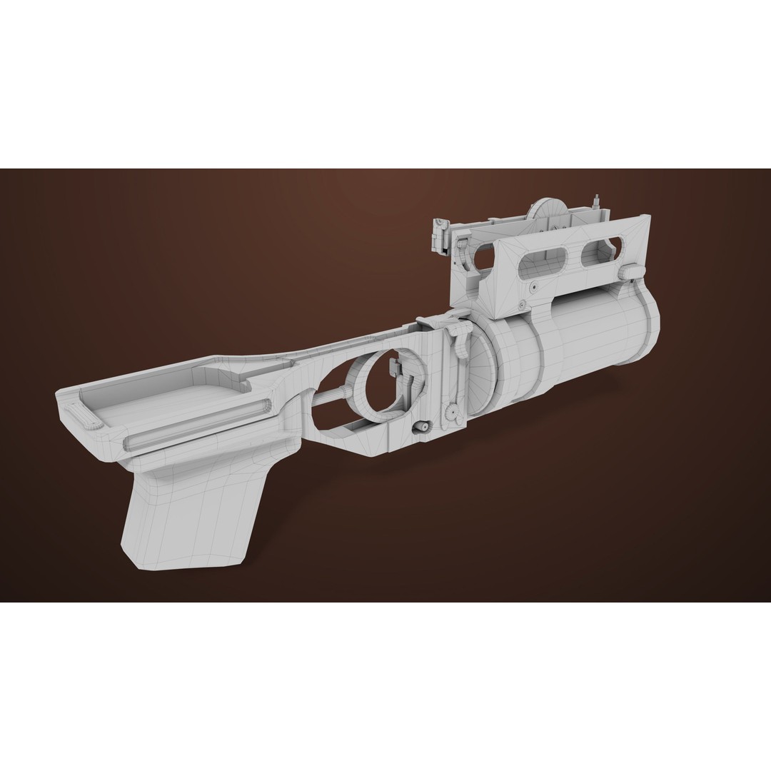 Light Machine Gun 3D Model – Low Poly PBR Game Asset, FBX/Blender - View 83