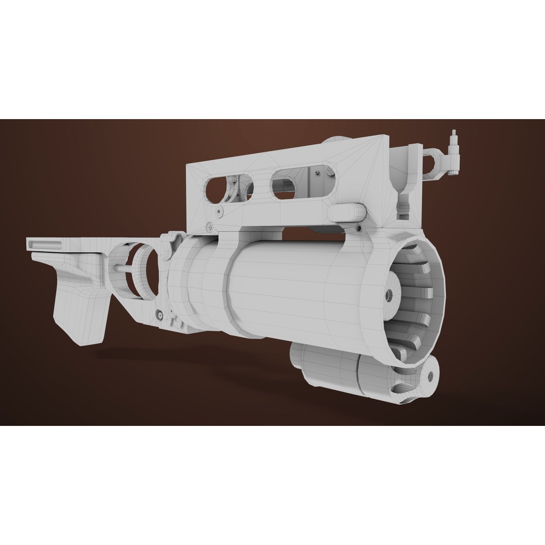 Light Machine Gun 3D Model – Low Poly PBR Game Asset, FBX/Blender - View 85