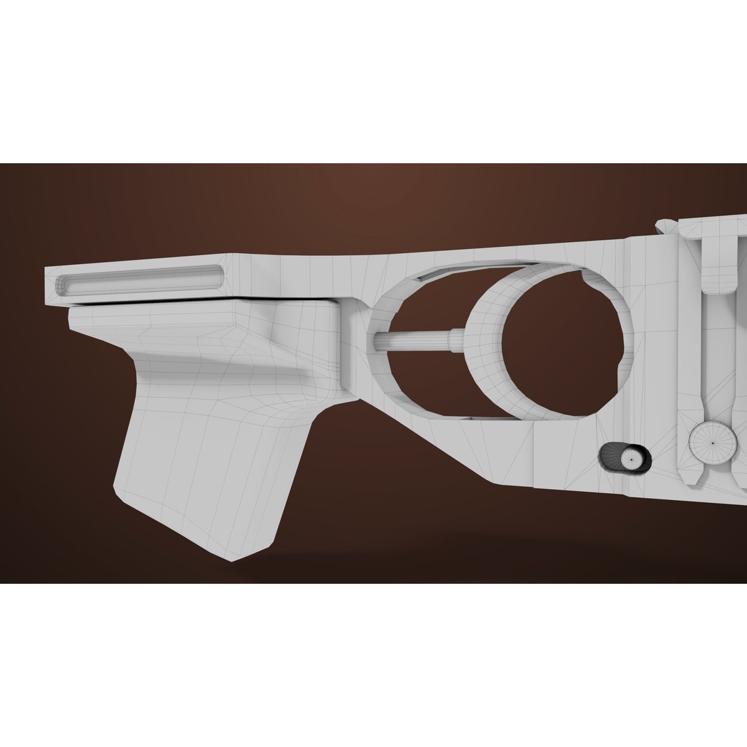 Light Machine Gun 3D Model – Low Poly PBR Game Asset, FBX/Blender - View 94
