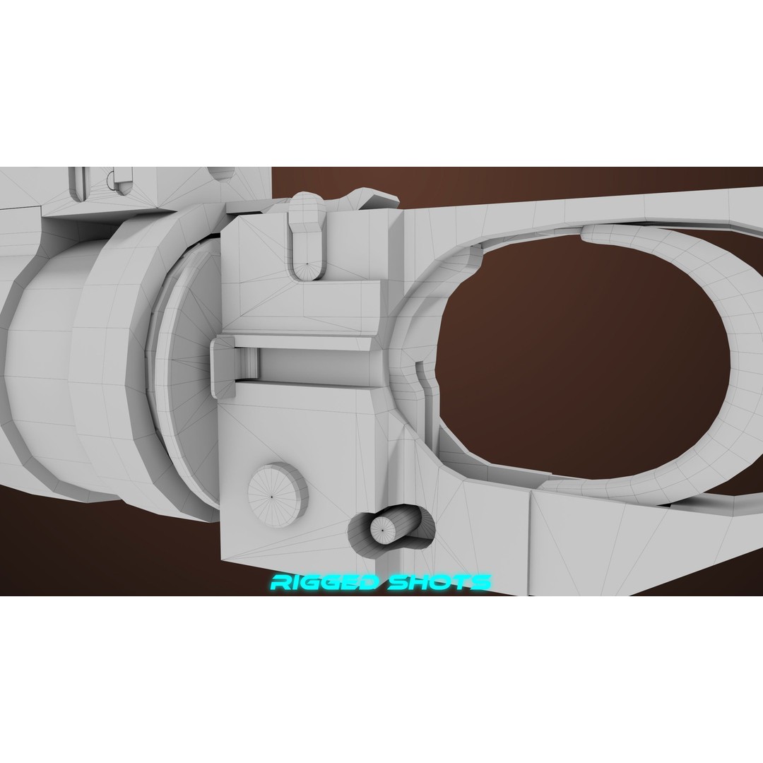 Light Machine Gun 3D Model – Low Poly PBR Game Asset, FBX/Blender - View 98