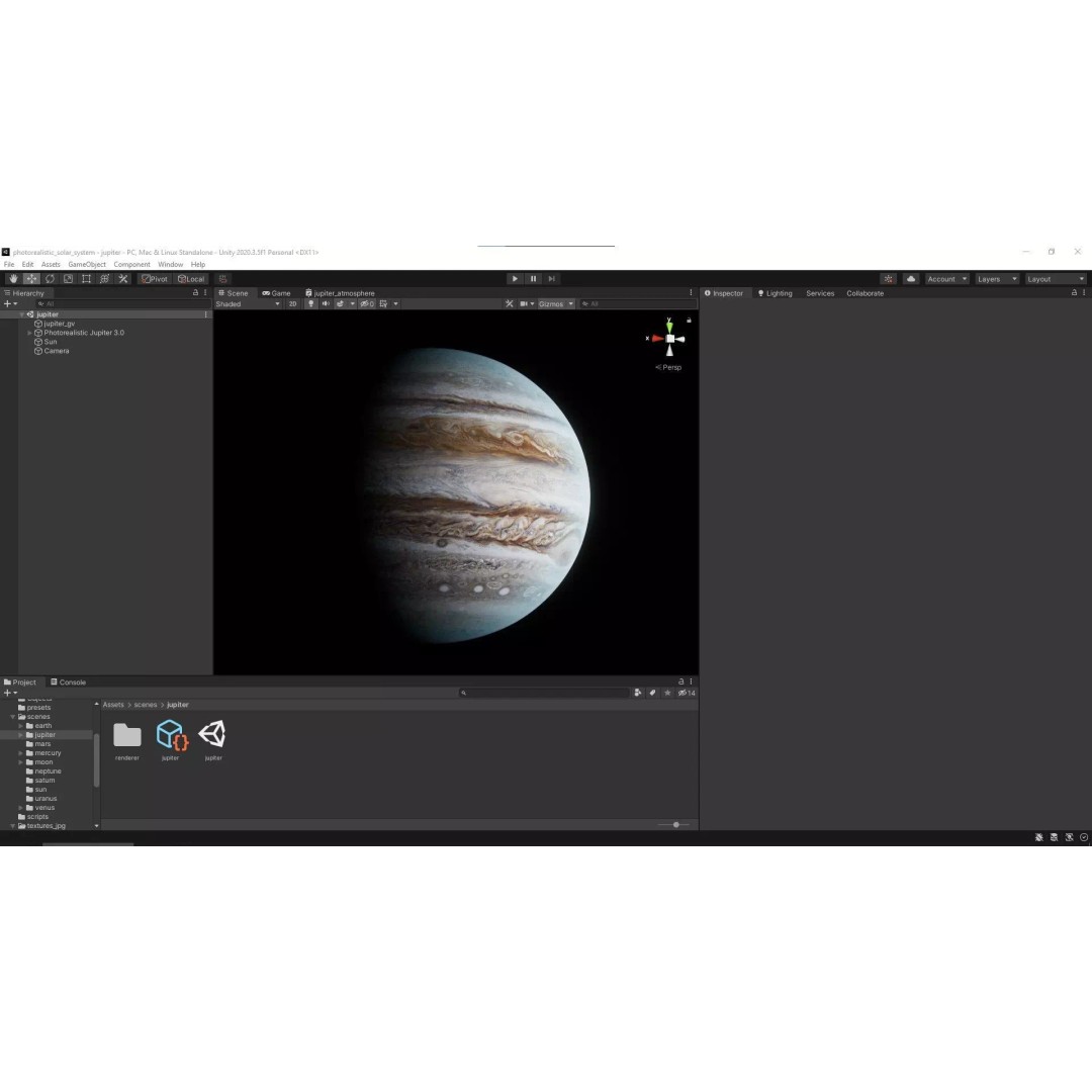 Jupiter 3D Model – Photorealistic Low Poly with 16K Textures, Blender & Unity - View 35