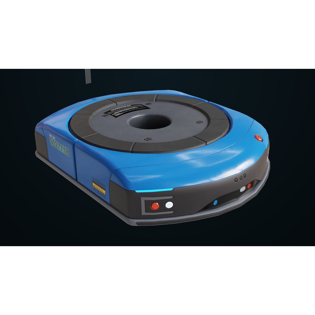 Warehouse Robot 3D Model – Low Poly Rigged Asset, FBX, PBR - View 20
